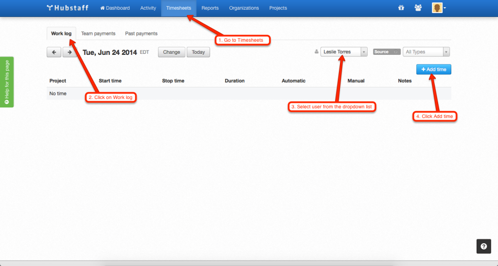 How to Edit Manual Time in Hubstaff