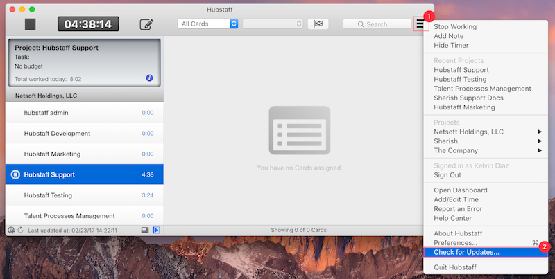check for updates - mac