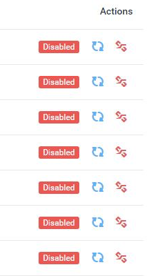 Disabled projects:users