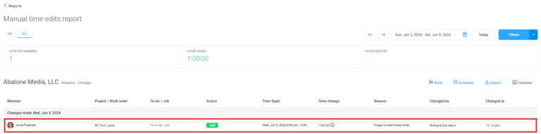 How can I add, delete, or edit time manually in Hubstaff?