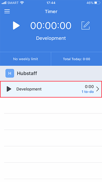 Hubstaff mobile app