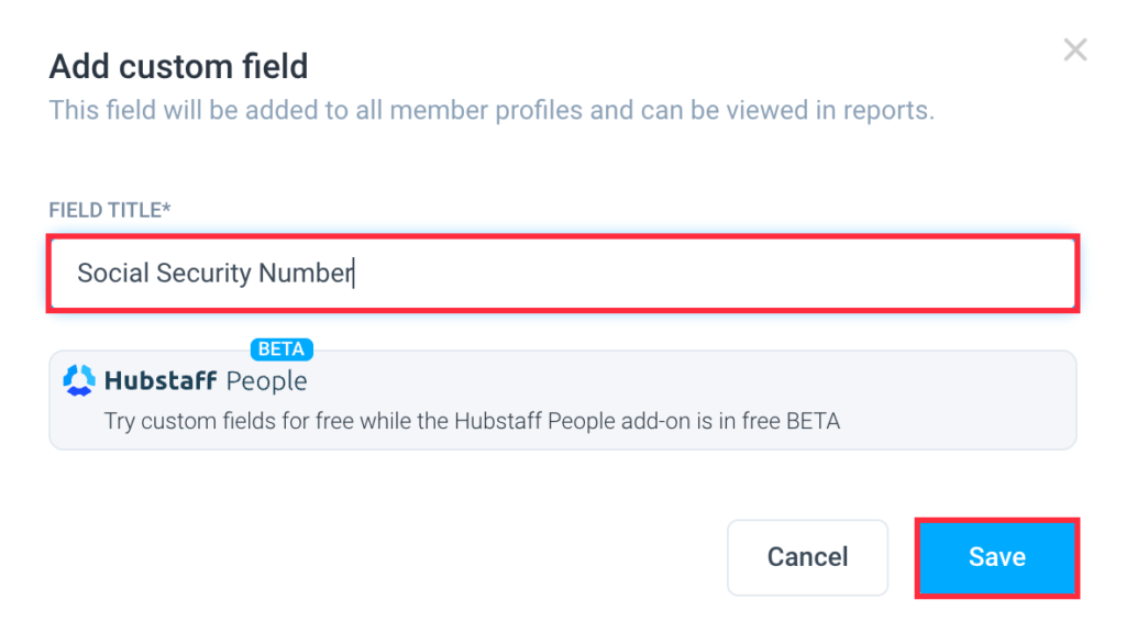 settings general member profiles add custom field dialog