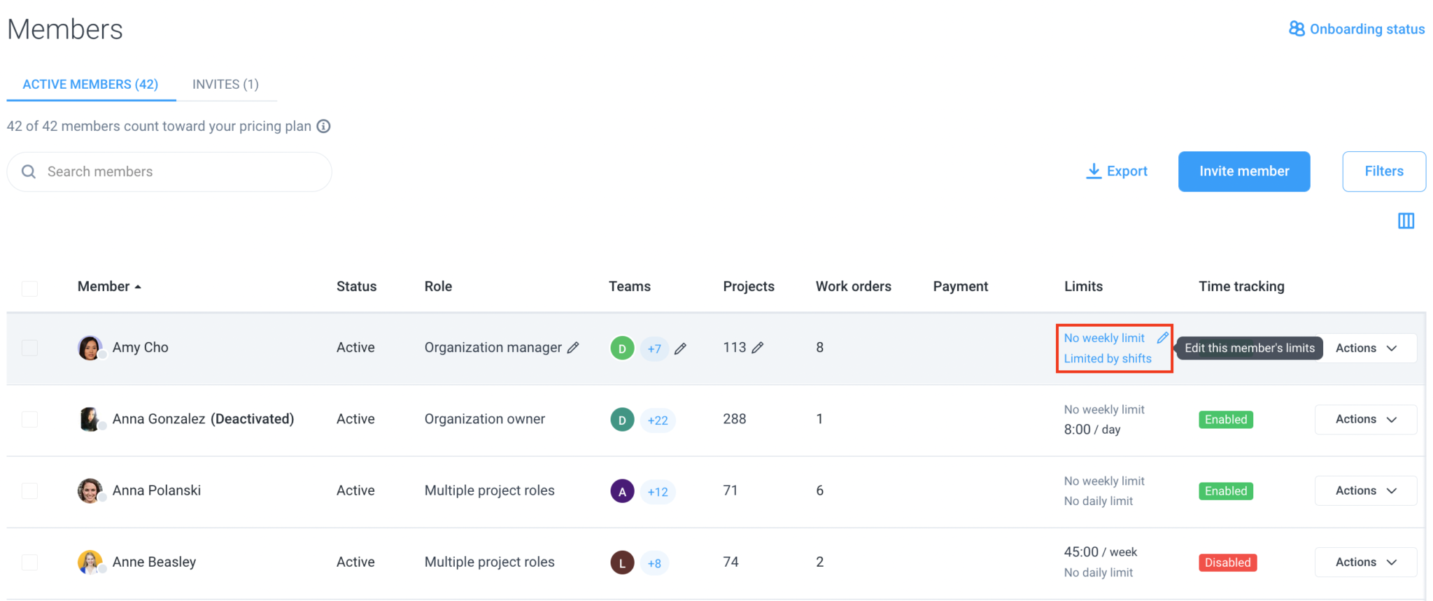 Setting Weekly Limits for your Team Hubstaff Support
