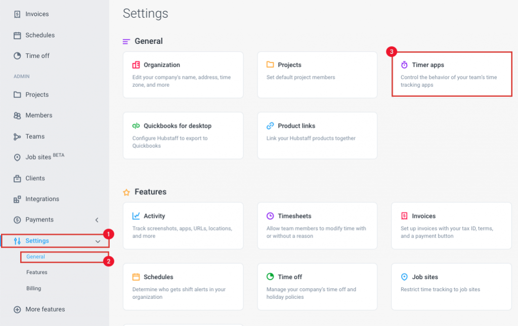 Hubstaff Keep Idle Time Organization Setting