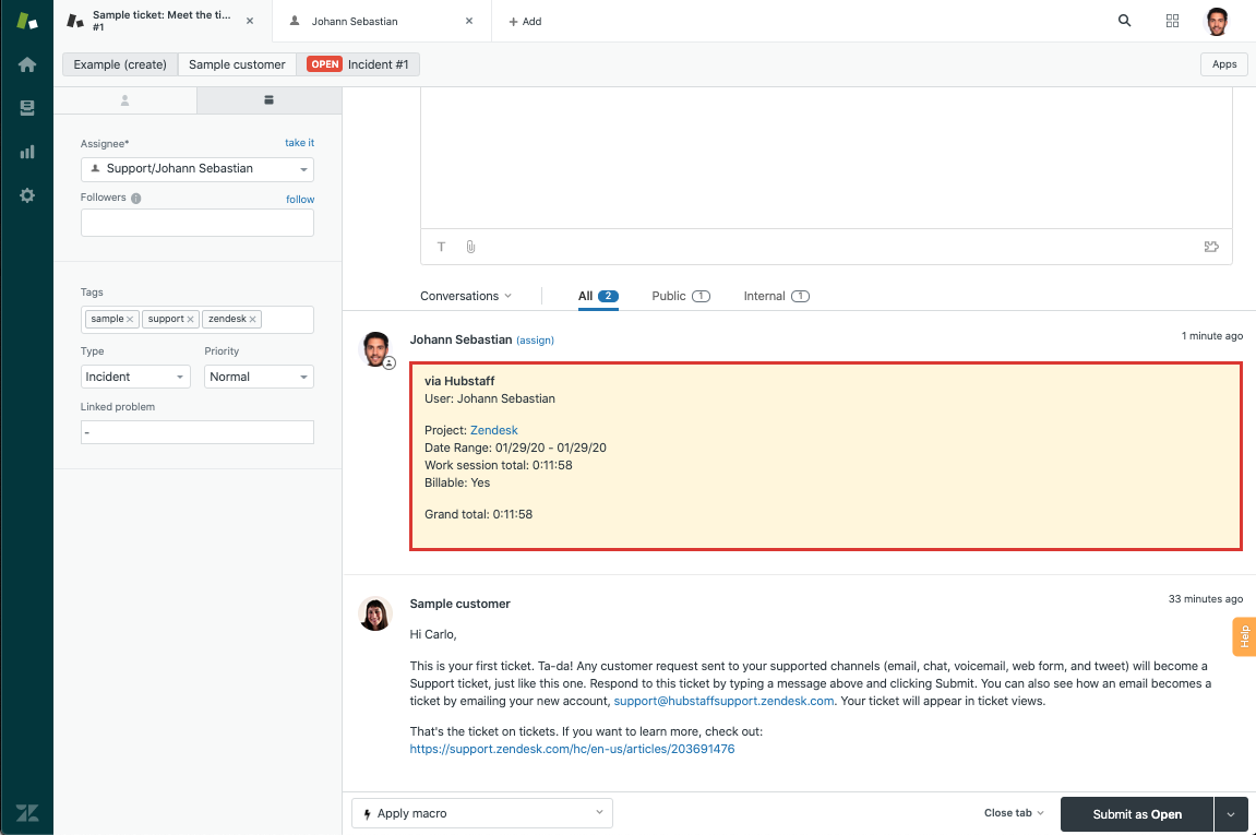 Working with tickets – Zendesk help