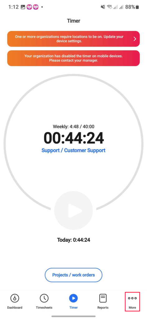 android app more menu