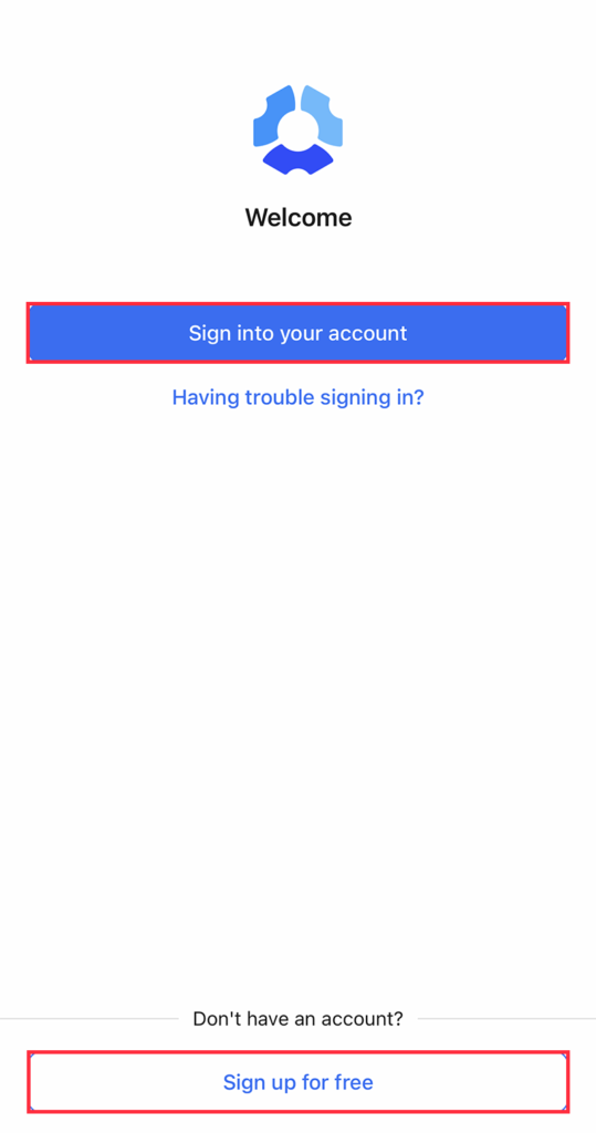iOS signin signup