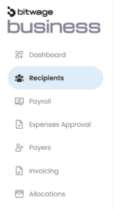 Bitwage recipients