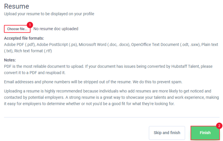 How do I add a resume to a freelancer profile in Hubstaff Talent ...