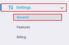 settings general menu