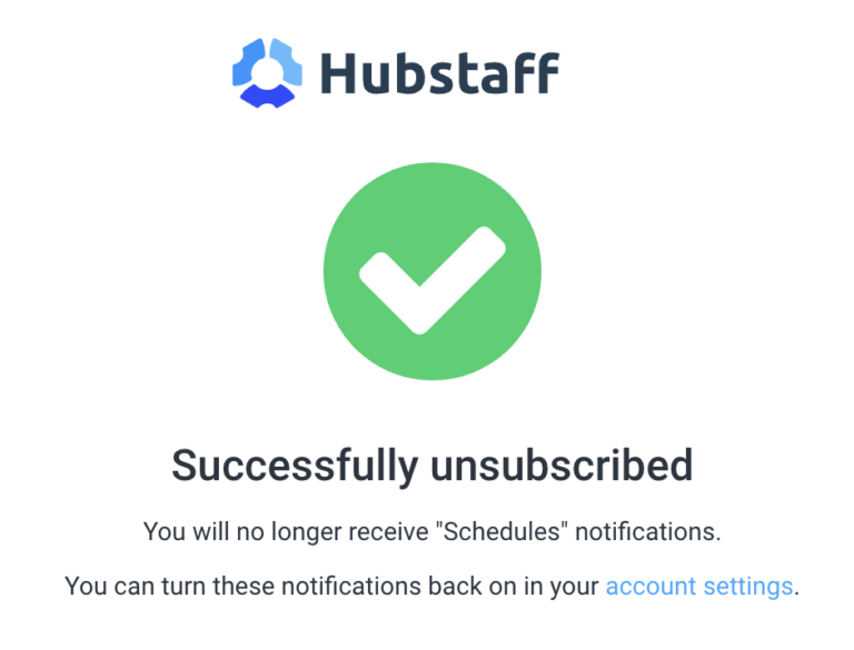 How to Unsubscribe from Email Notifications in Hubstaff
