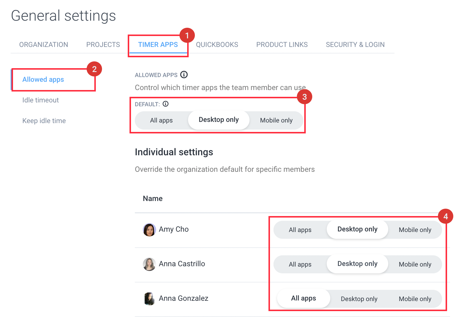 Desktoponly Time tracking setting Hubstaff Support