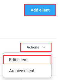 add client edit client