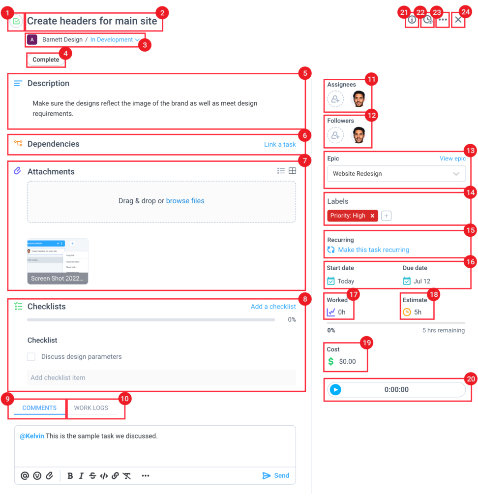 sample task hs tasks