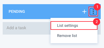 list settings Hubstaff Tasks