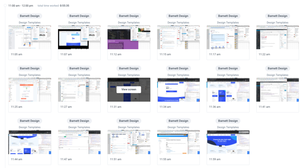 Where can I view screenshots in Hubstaff Time Tracking?