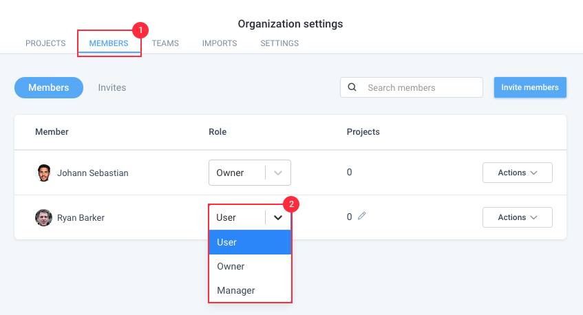 organization settings in Hubstaff Tasks