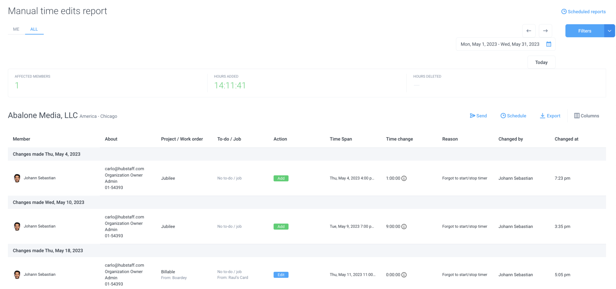 Manual time edit report Hubstaff Support