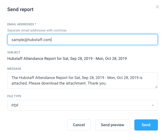 Shift Attendance Report Hubstaff Support