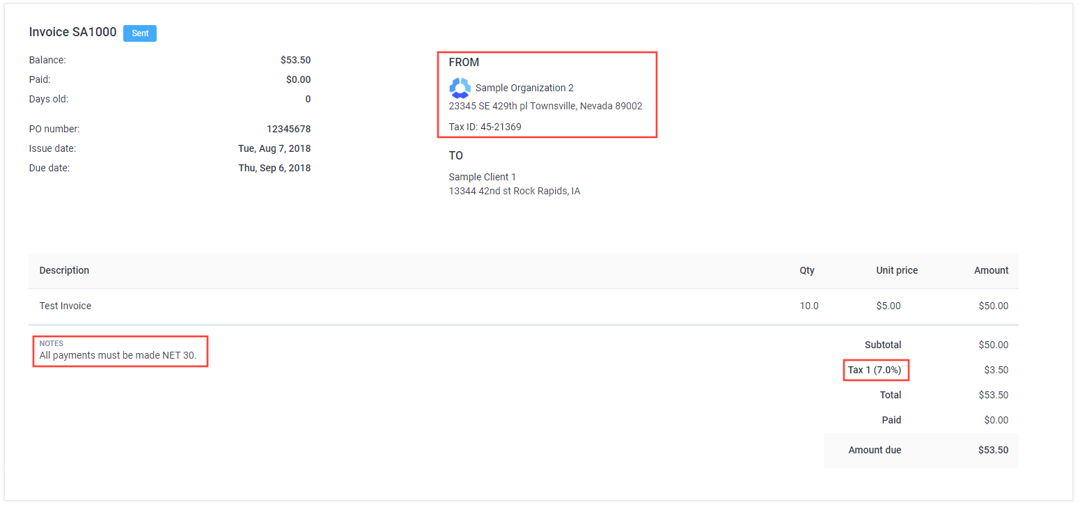 invoicesample Hubstaff Support