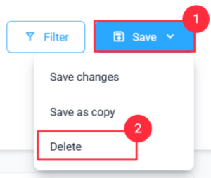 Delete scheduled report