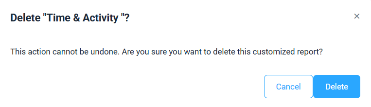 Delete scheduled report