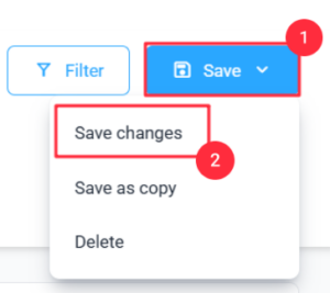 Save changes Scheduled Report