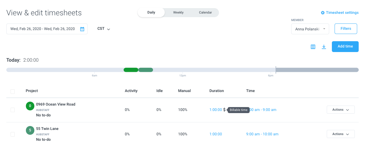 Billable and Non-billable hours in Time Tracking