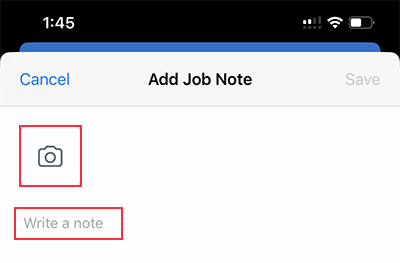 add job note mobile text photo
