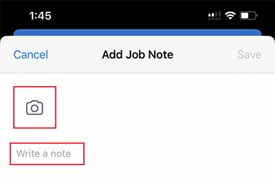 add job note mobile text photo