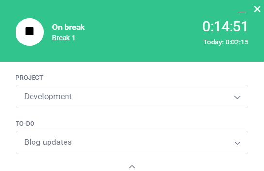 taking break status