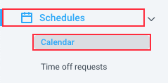 menu schedules calendar