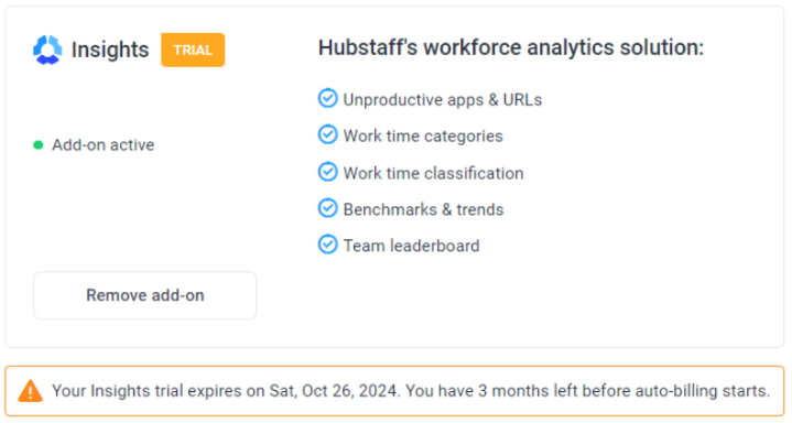 Hubstaff Insights Add-on - Hubstaff Support