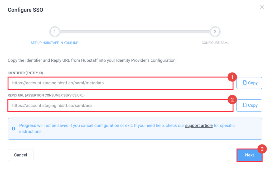 configure sso dialog1