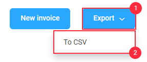 Team Invoices Export CSV