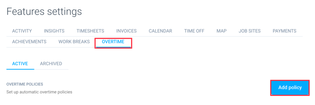 Overtime add policy