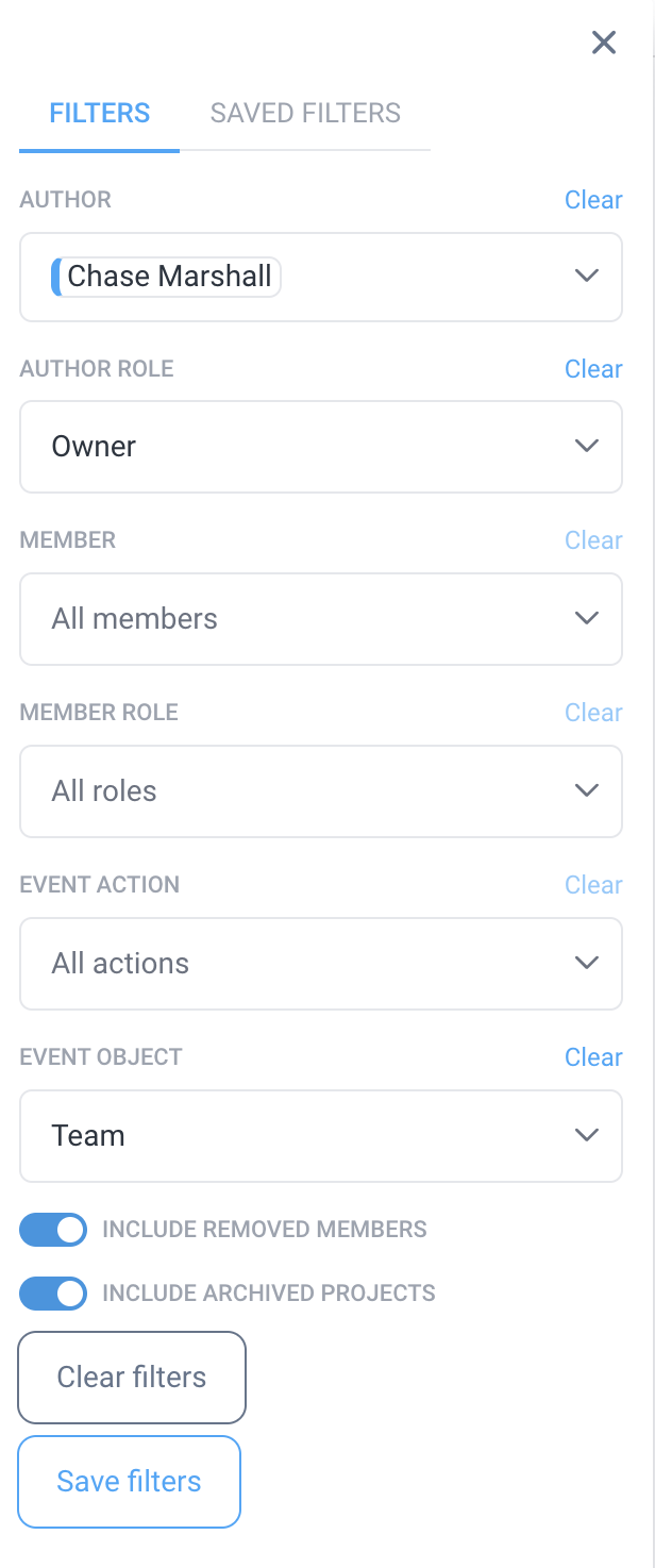 Audit log report hubstaff support