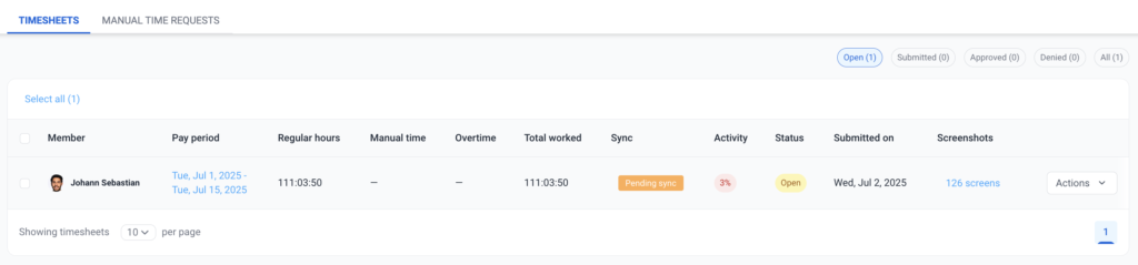 timesheet sample