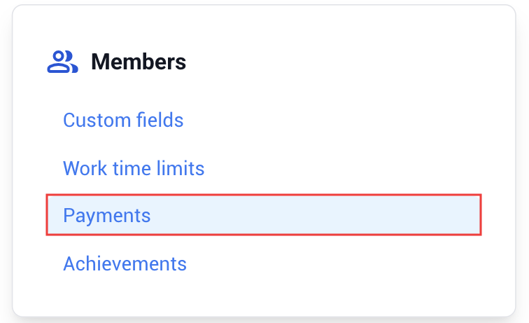 Members>Payments