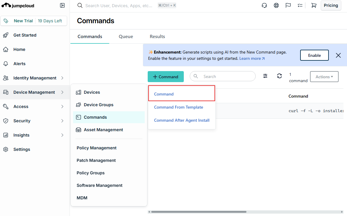 silent app downlaod link Jump Cloud Commands